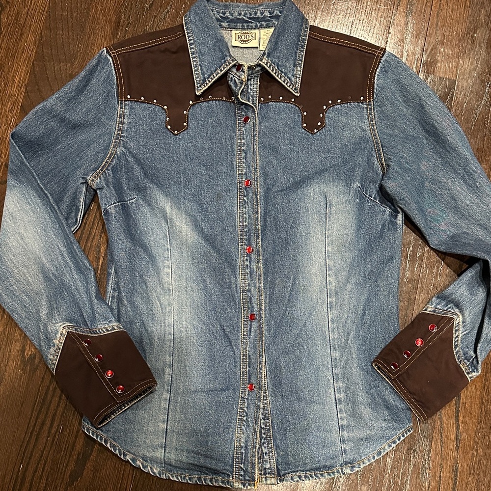 RODS WESTERN LAWMAN RODEO DENIM SHIRT